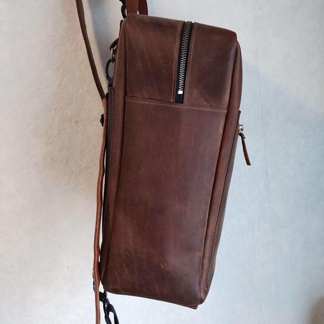 訳あり品レザーリュックサック　ハンドメイド　本革　レザークラフト