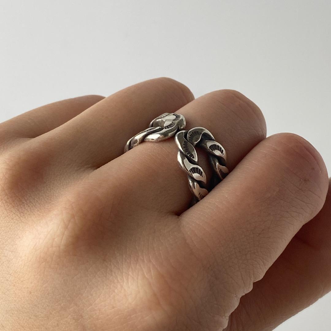 カレンシルバー　リング　14号　調整可能　メンズ　レディース　新品未使用　ロープ