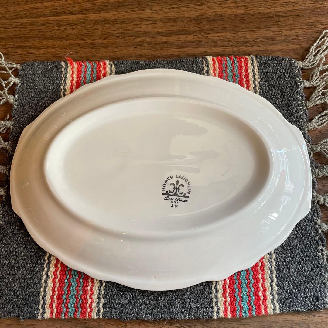 貴重！50s ホーマーラフリン磁器皿　レストランウェア　USA製ヴィンテージ食器