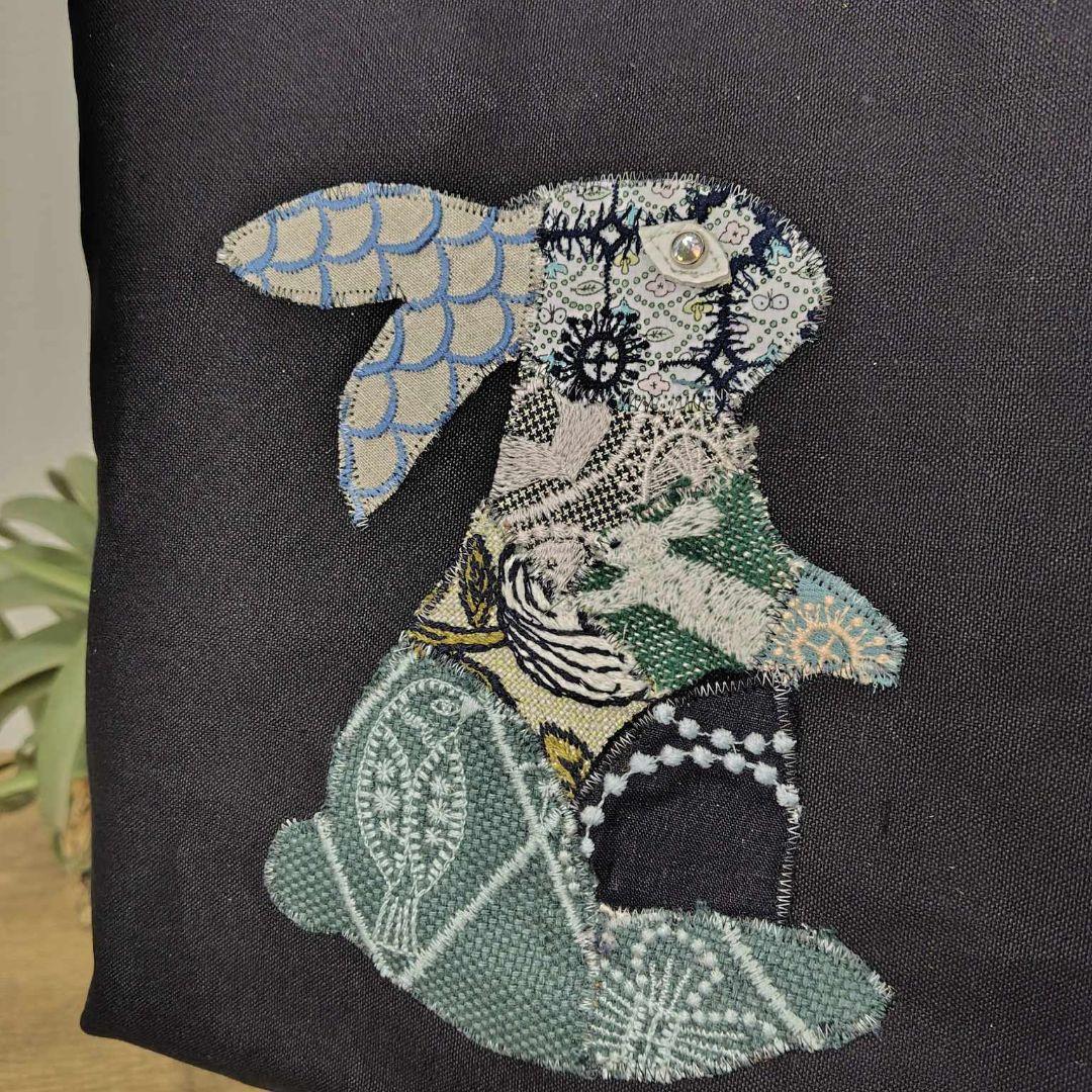 s*s様 ミナペルホネン/スローダンス×うさぎカケラパッチ/A4ショルダートート