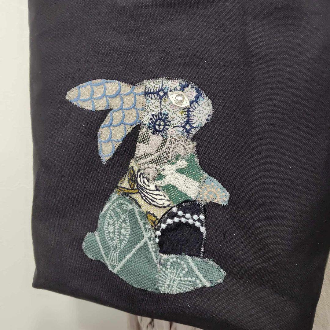 s*s様 ミナペルホネン/スローダンス×うさぎカケラパッチ/A4ショルダートート