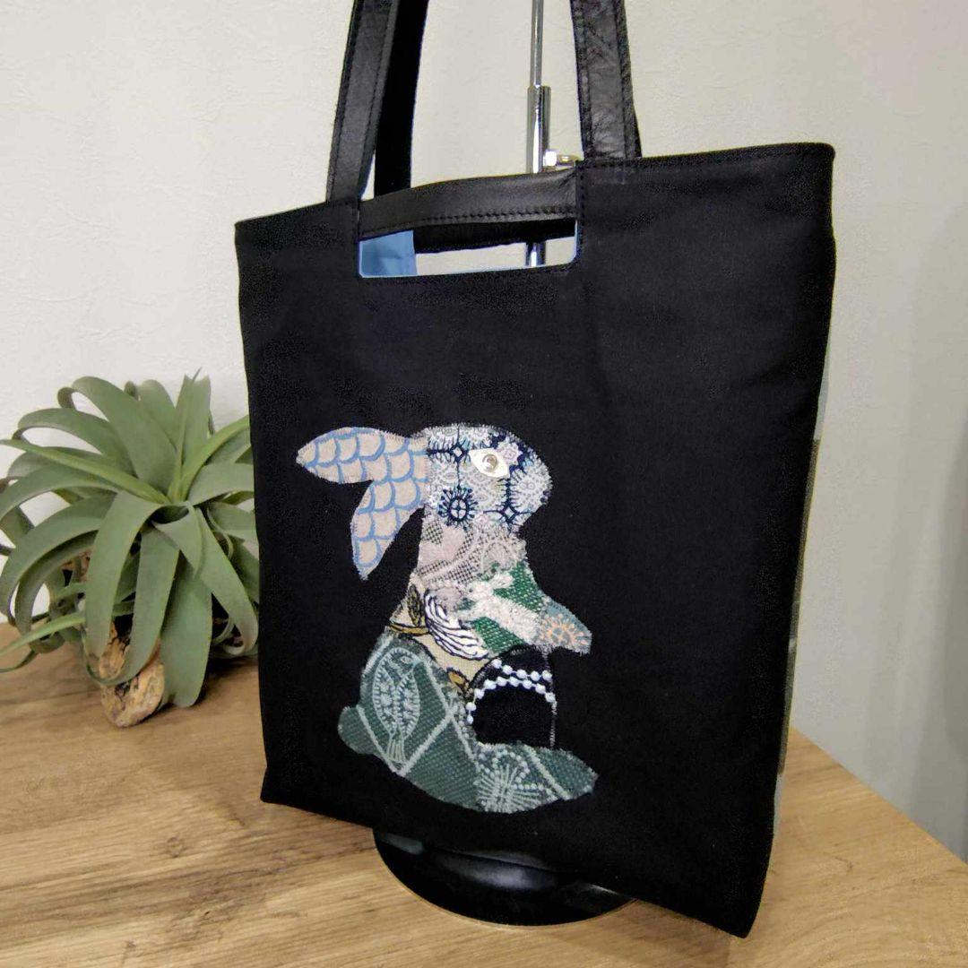 s*s様 ミナペルホネン/スローダンス×うさぎカケラパッチ/A4ショルダートート