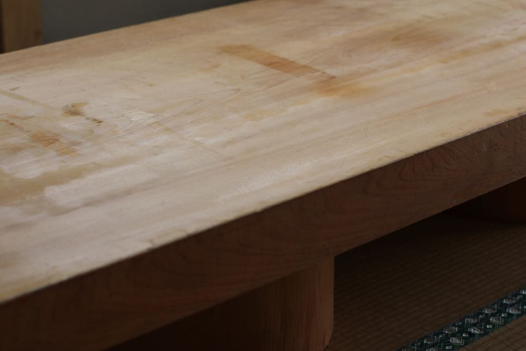 ローテーブル　檜　一枚板　無垢　白木　180cm  厚み10cm