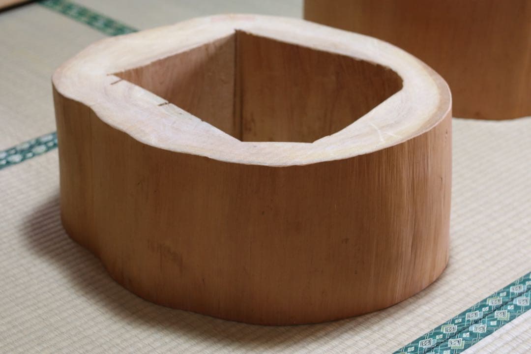 ローテーブル　檜　一枚板　無垢　白木　180cm  厚み10cm