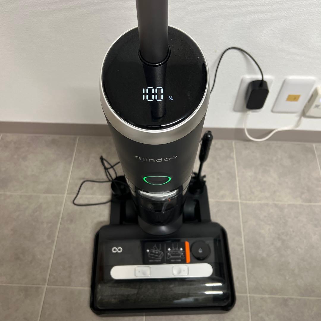 ミンドーアクアエックス水拭き機能付き掃除機 ブラック