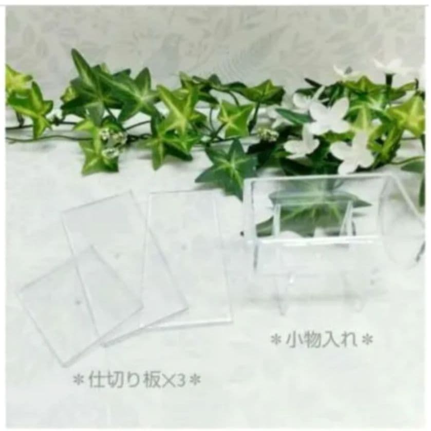 デコパージュ ꔛ‬ꕤ インテリア雑貨♡二段収納ケー♡小物入れ♡苺うさぎ♡ガーデン