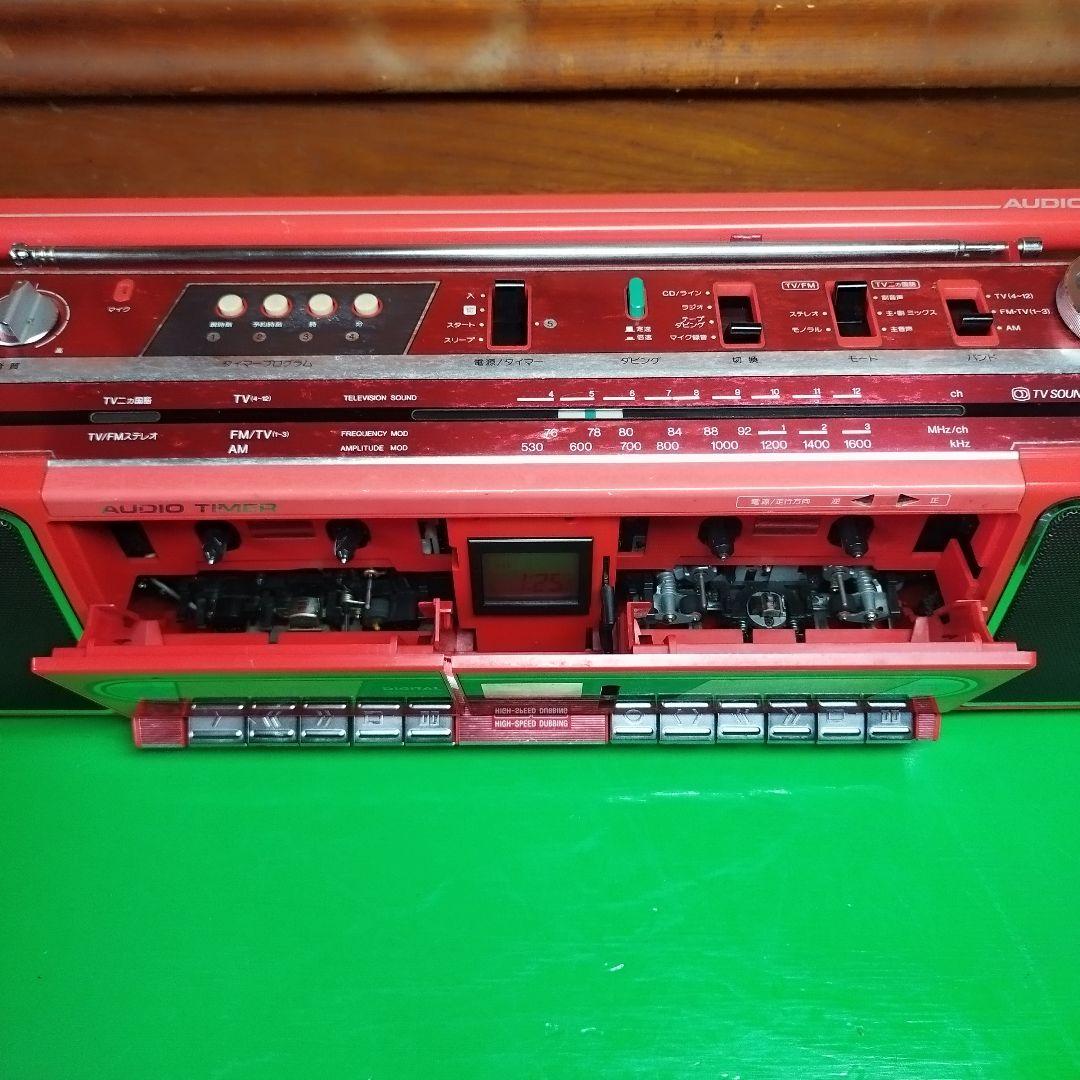 SANYO　ダブルラジカセ（クロック・タイマー・スリープ）U4-W60