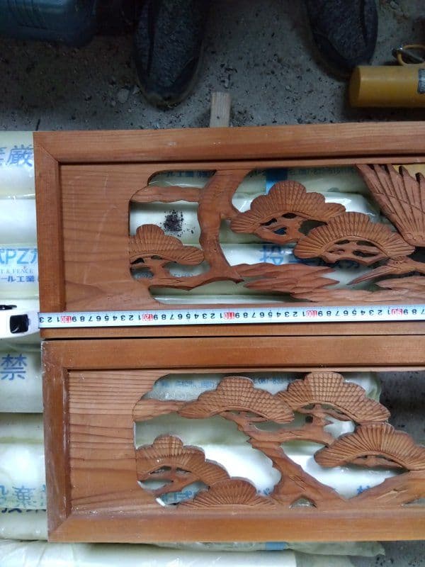 欄間木製 彫刻入り装飾品 まとめ買い1割引