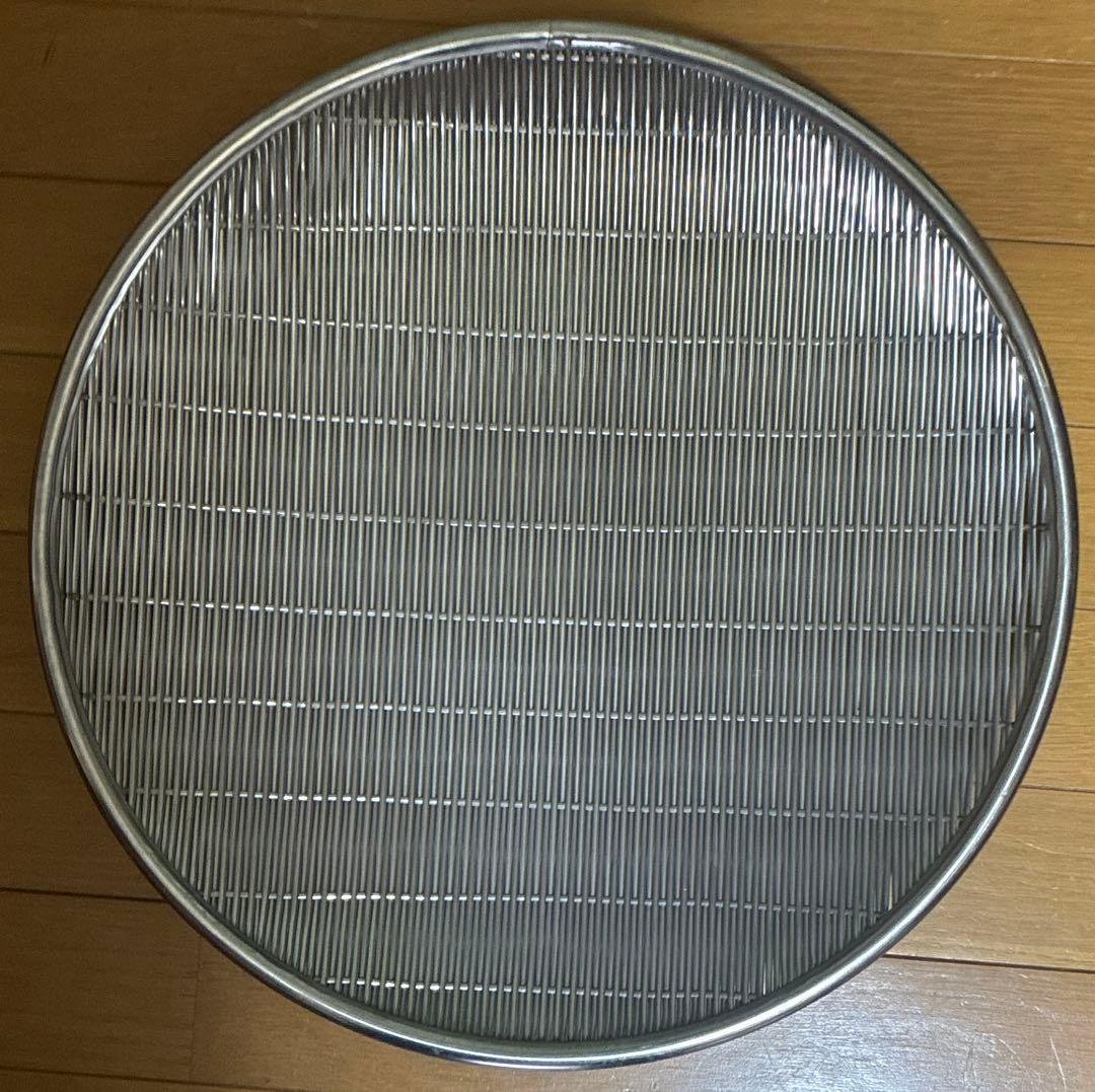 残り1点　廃番　弁慶ざる　オール18-8ステンレススチール　盆ざる　42cm
