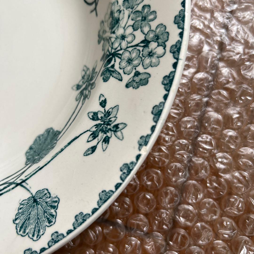 フランスアンティークサルグミンヌゼラニウムスーププレート