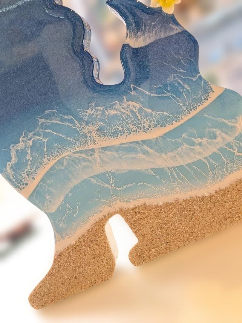 ⑩シーサーのオーシャンアート　沖縄　(オス)　レジンアート