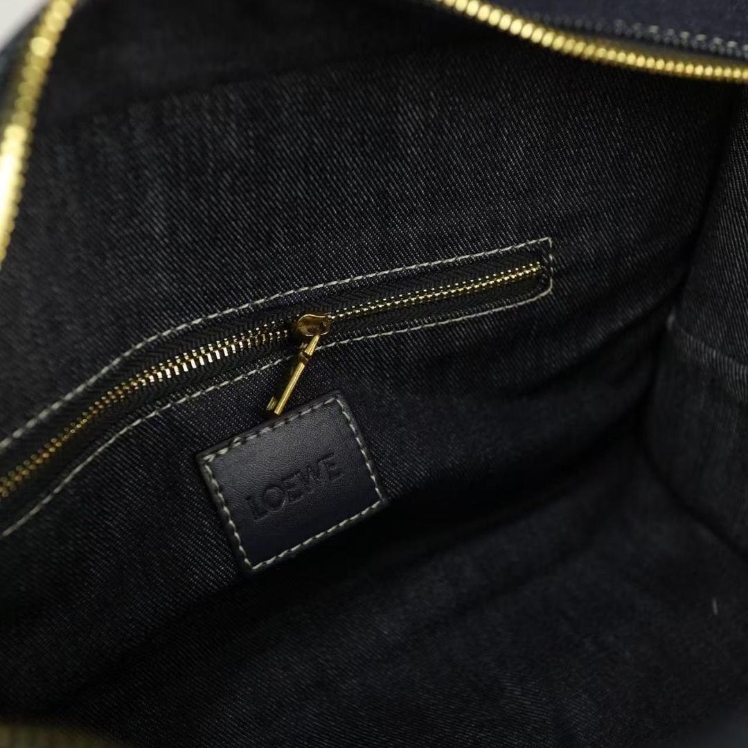 Amazona Jeans デニム刺繍ショルダーバッグ