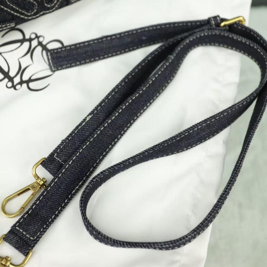 Amazona Jeans デニム刺繍ショルダーバッグ