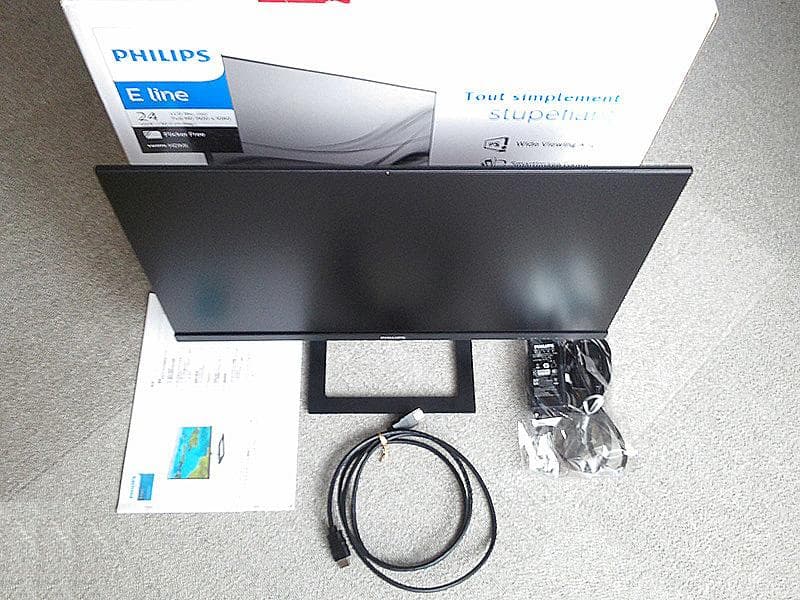 ☆液晶モニター PHILIPS 241E1D/11 ワイド 2023年製☆中古品