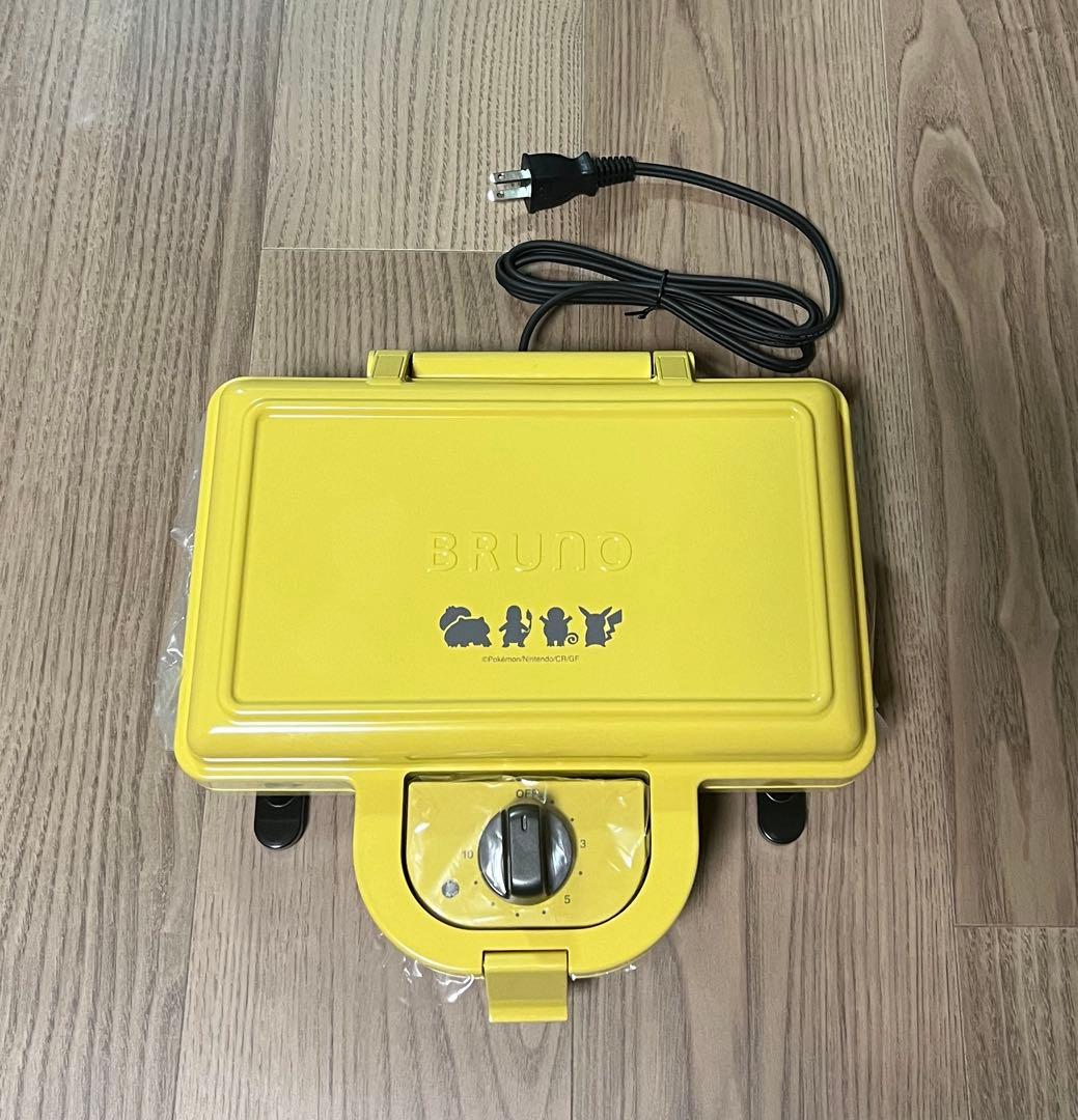 週末値下げ　ポケモンホットサンドメーカーダブル　BOE132-YE BRUNO