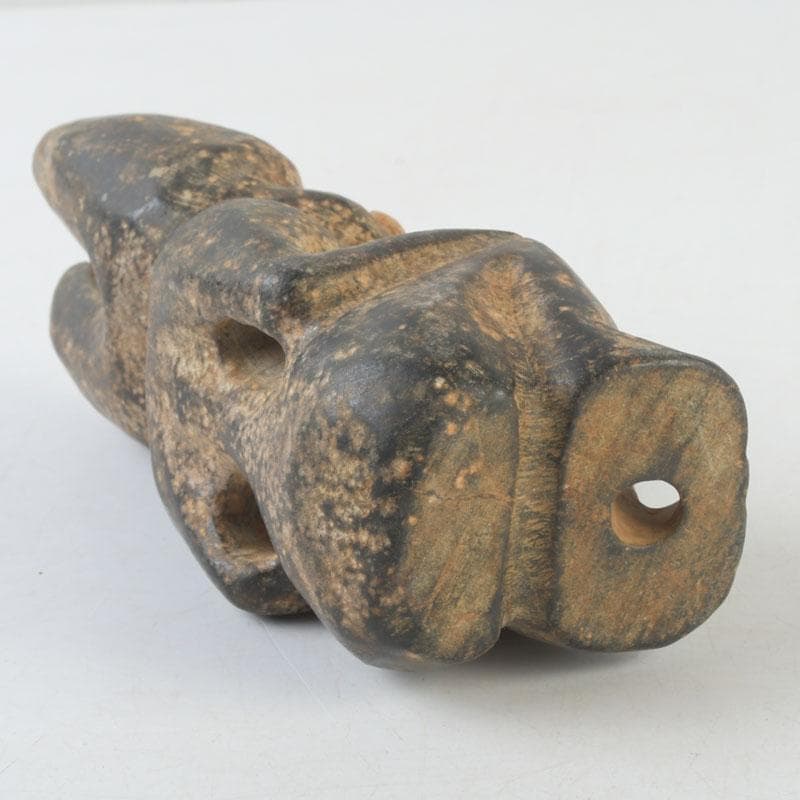 中国　玉石寿山石彫刻　兎　置物　C　A6