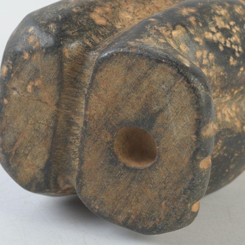 中国　玉石寿山石彫刻　兎　置物　C　A6