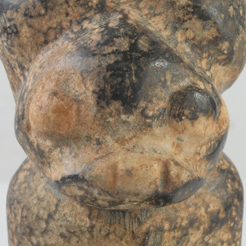 中国　玉石寿山石彫刻　兎　置物　C　A6