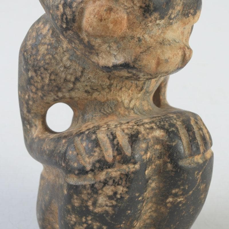 中国　玉石寿山石彫刻　兎　置物　C　A6