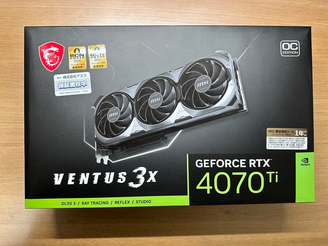 グラフィックボード・グラボ・ビデオカード MSI GeForce RTX 4070ti