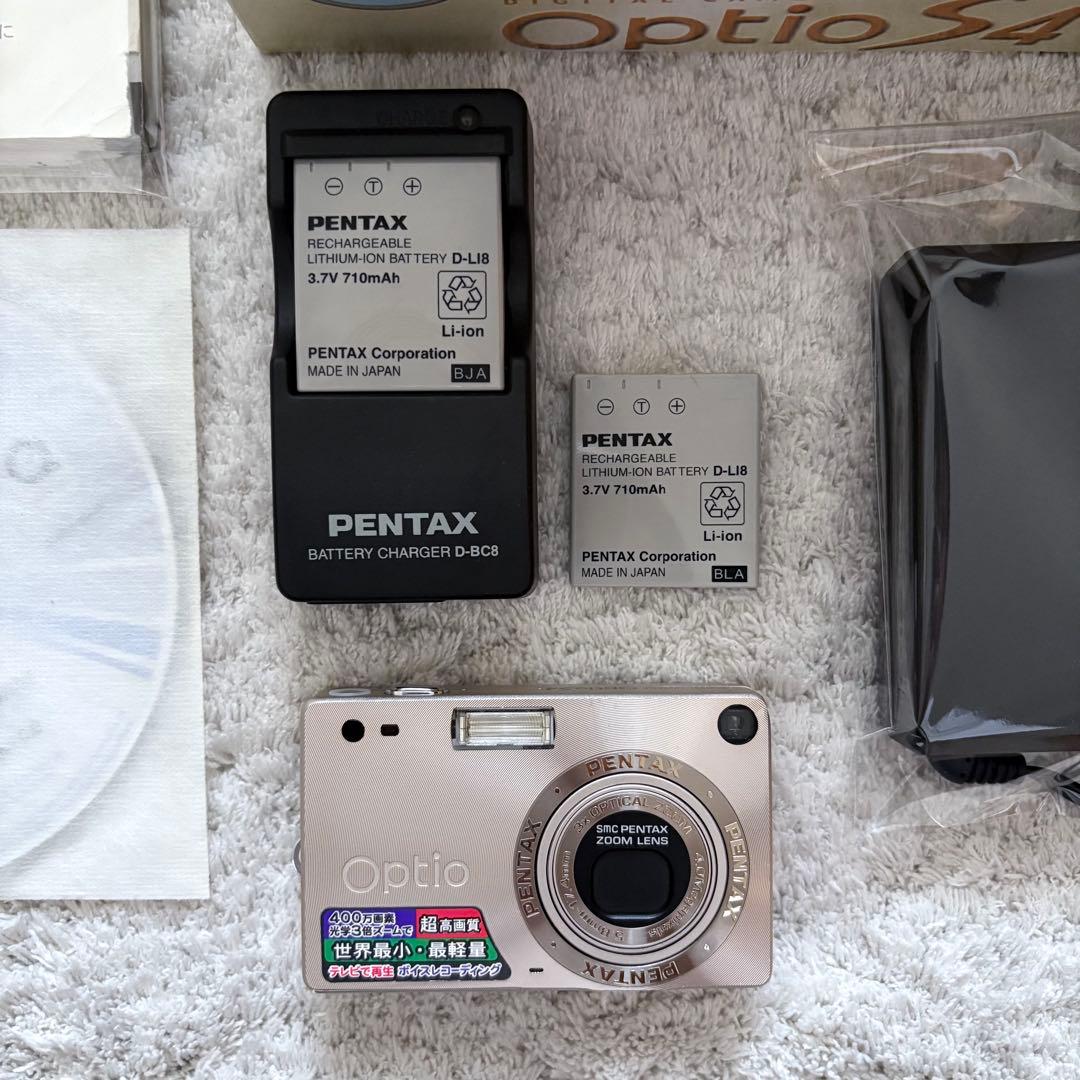 【動作品】PENTAX ペンタックス Optio S4 レトロコンデジ シルバー