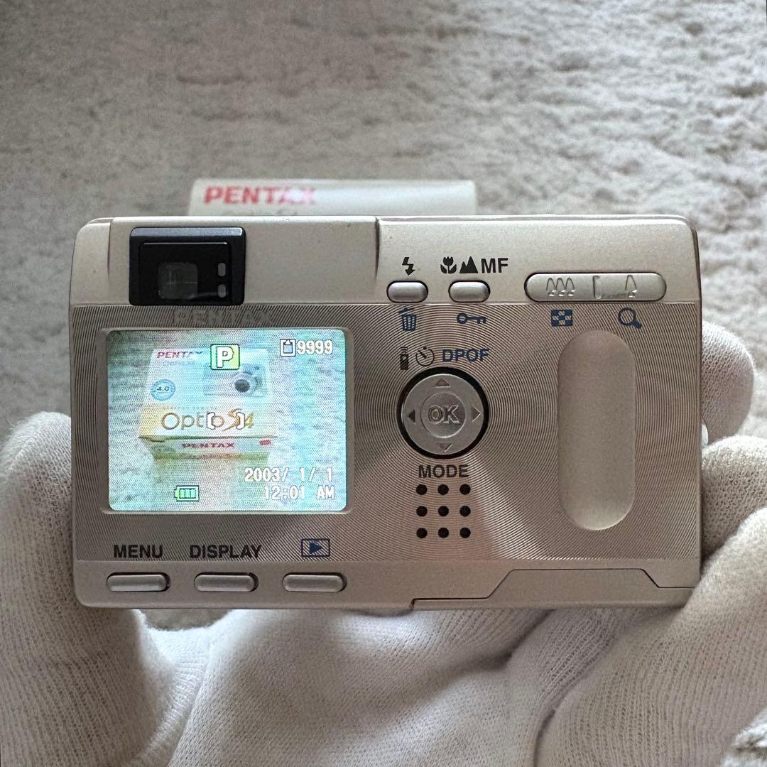 【動作品】PENTAX ペンタックス Optio S4 レトロコンデジ シルバー