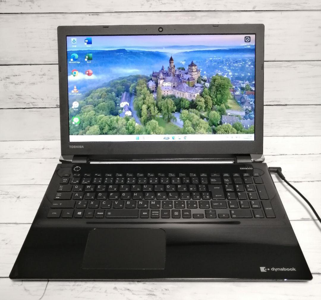 Windows11 TOSHIBA ノートパソコン 本体 カメラ オフィス付き