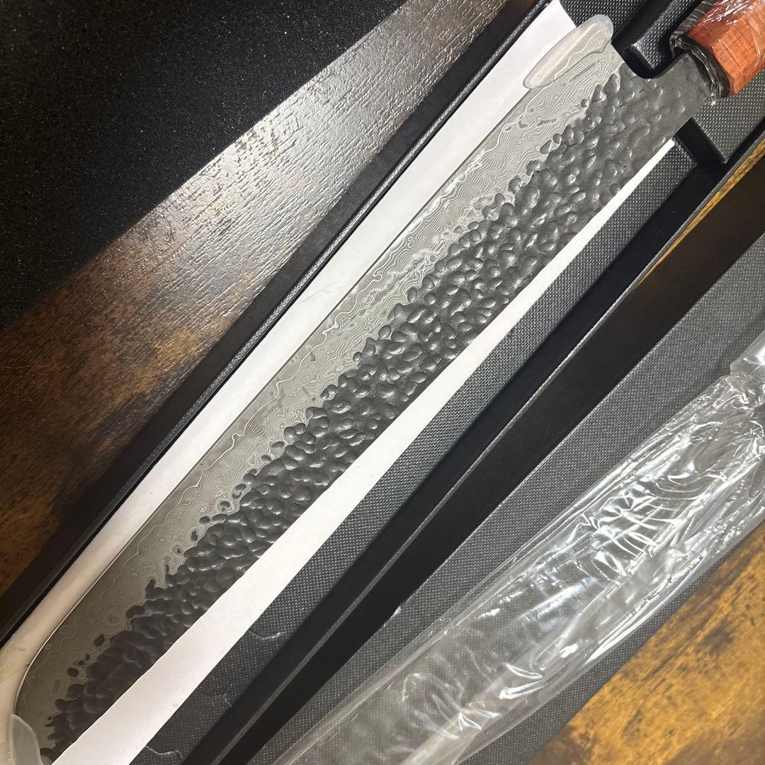 27センチ切付け包丁ダマスカス鋼