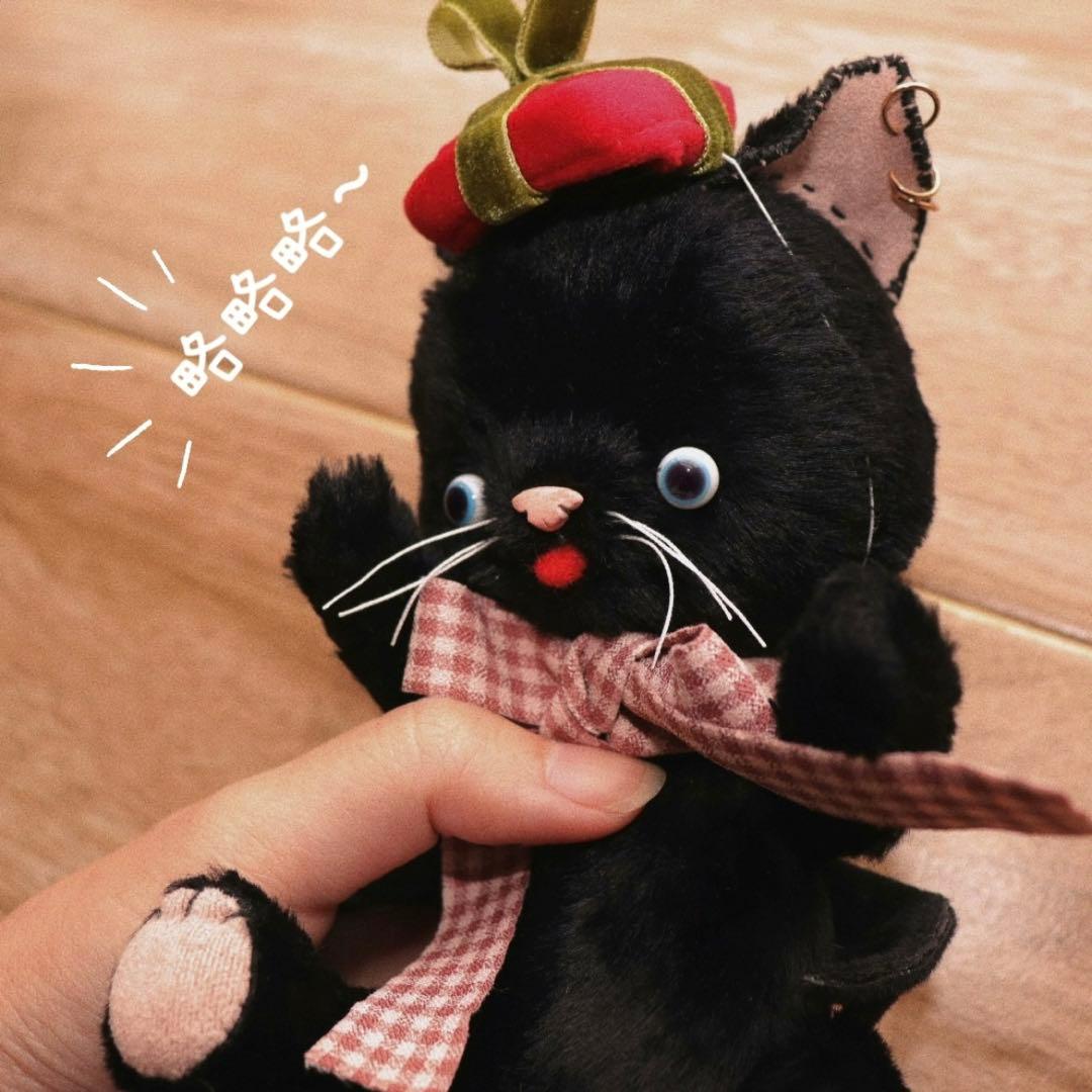 魔法使いの黒猫ちゃん ぬいぐるみ アーティストベア 海外作家様 ハンドメイド