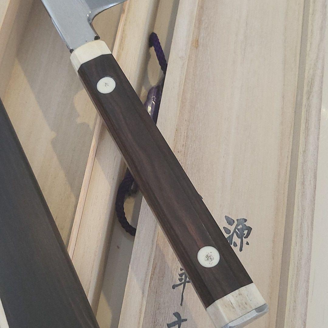 源泰邦　総黒檀　切りつけ包丁