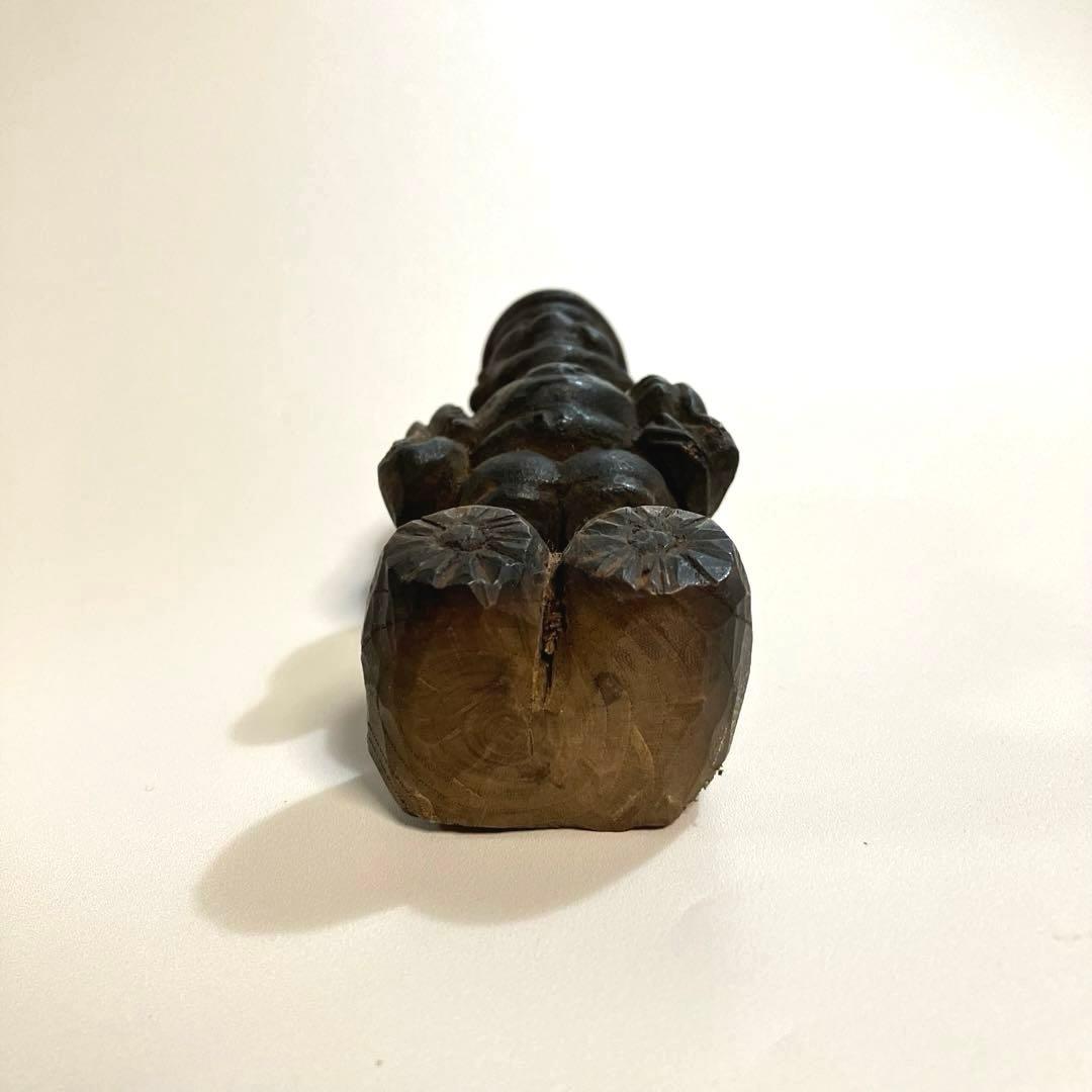 骨董　小さな大黒天　変わり大黒　民衆仏　木彫人形　一刀彫　民間信仰　民芸　縁起物