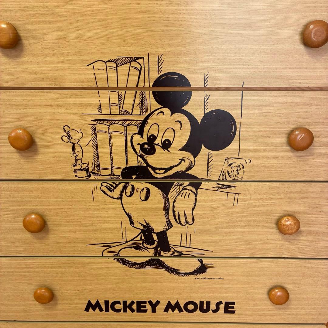 昭和レトロ ミッキーマウス 木製チェスト 11段 送料込み