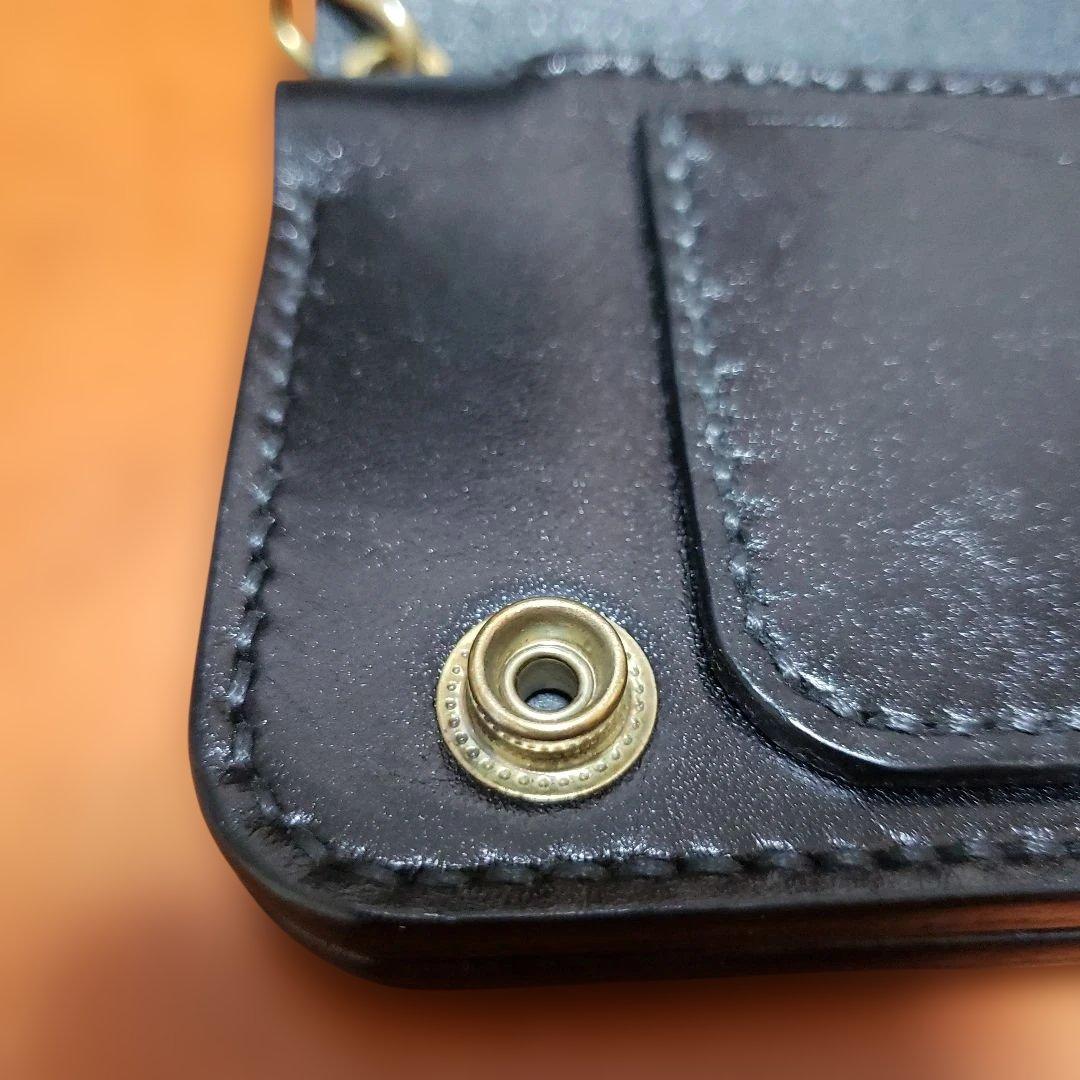 フラワースッタズ栃木レザー トラッカーウォレット ハンドメイド