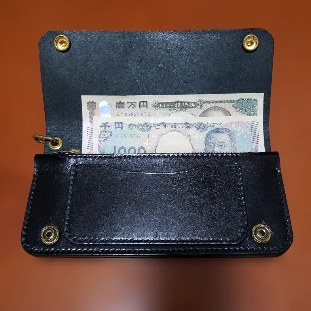 フラワースッタズ栃木レザー トラッカーウォレット ハンドメイド