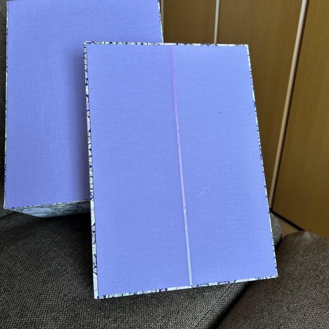 カルトナージュ ボックス　A4より大きなお道具箱とA4収納箱セット