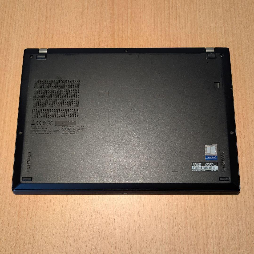 バッテリー良好 第10世代i7 ThinkPad X13 16G SSD512G
