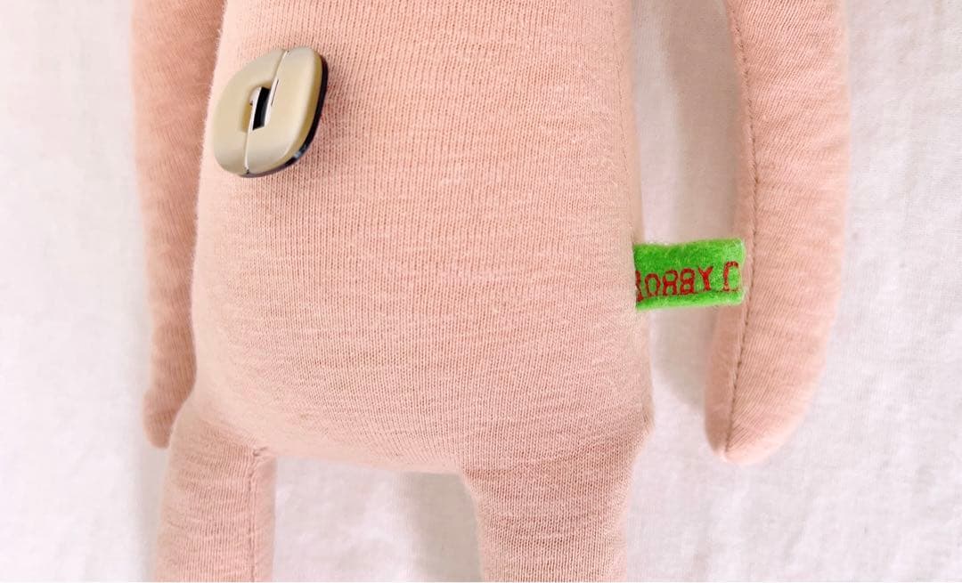 BOBBYDAZZLER ボビーダズラー　ぬいぐるみ　イヌ　古着　ボタン　一点物