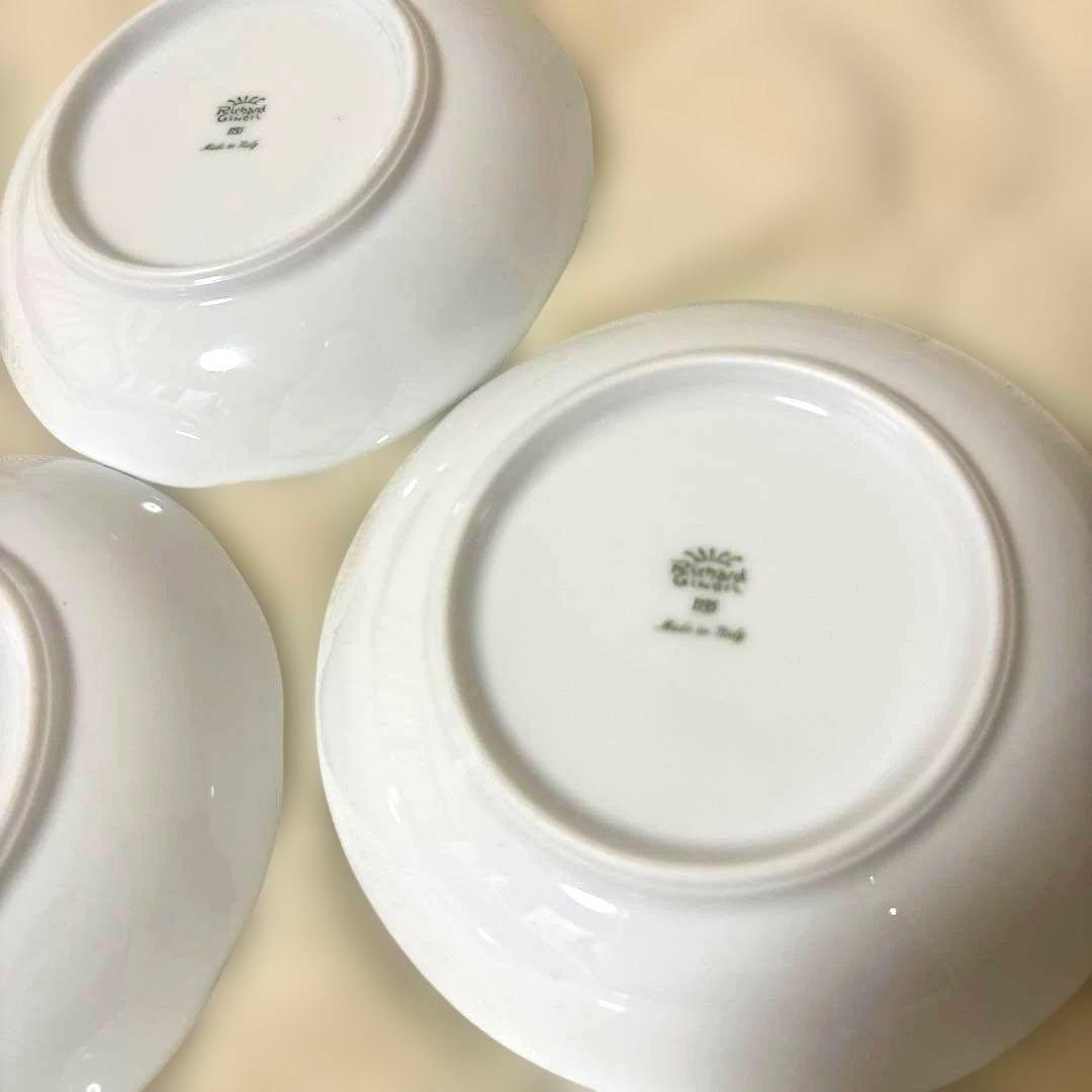 リチャードジノリ　ベッキオホワイト　ラウンド14cm 5枚