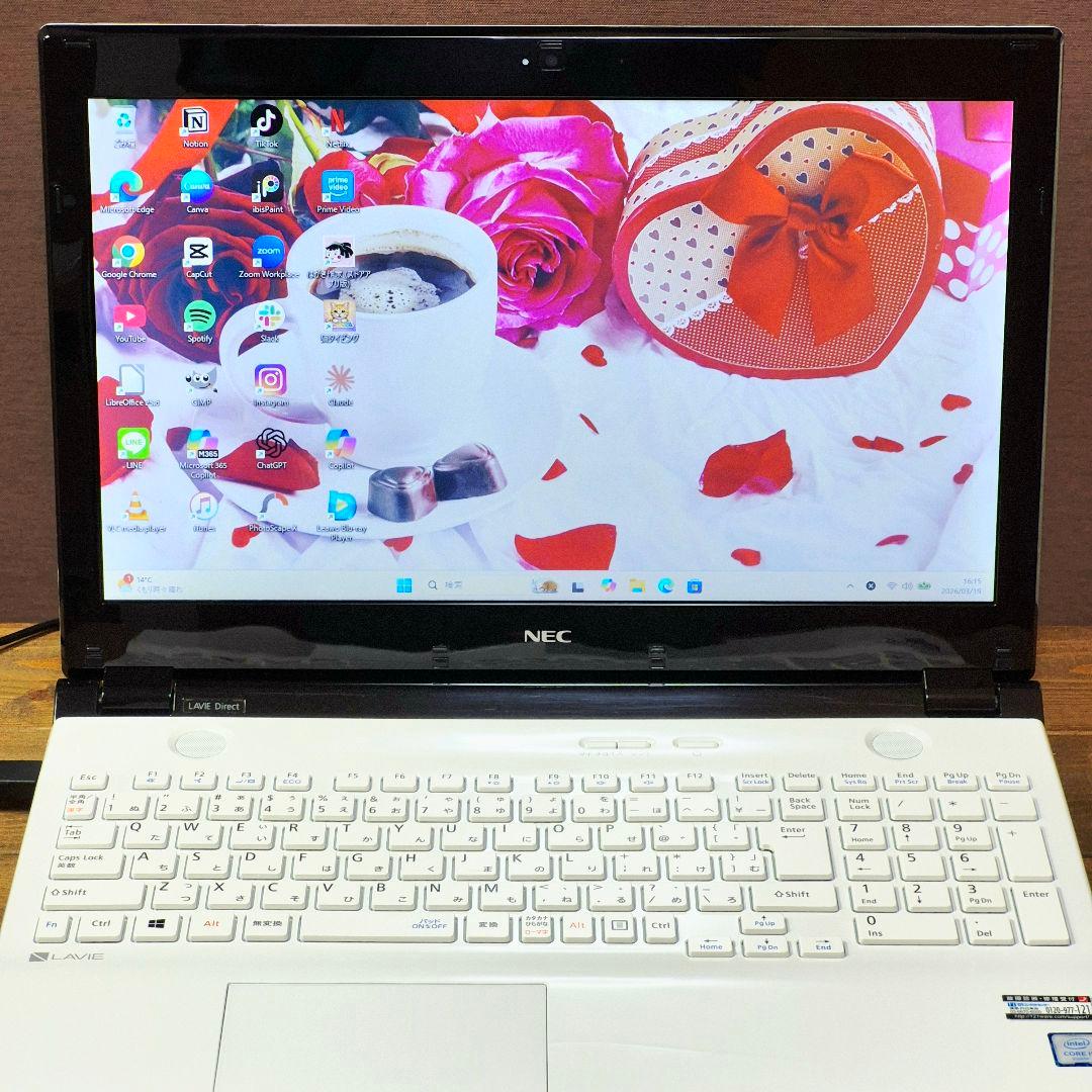 最新Windows11 ノートパソコン i5 8GB 在宅ワーク 011