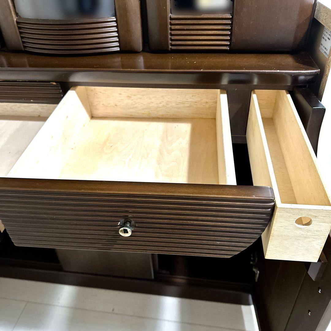 レトロ 食器棚 カップボード 飾り棚 ガラス扉