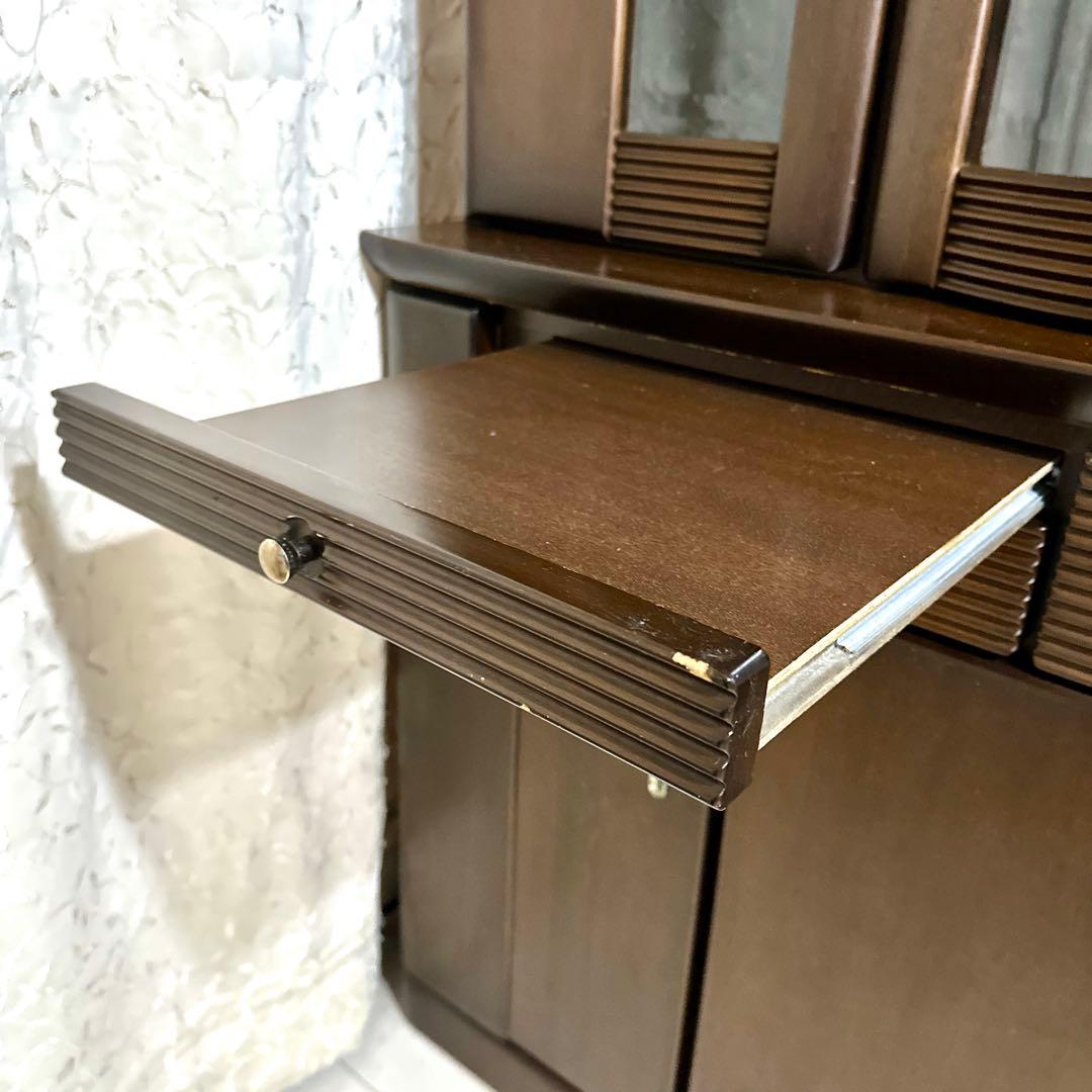 レトロ 食器棚 カップボード 飾り棚 ガラス扉