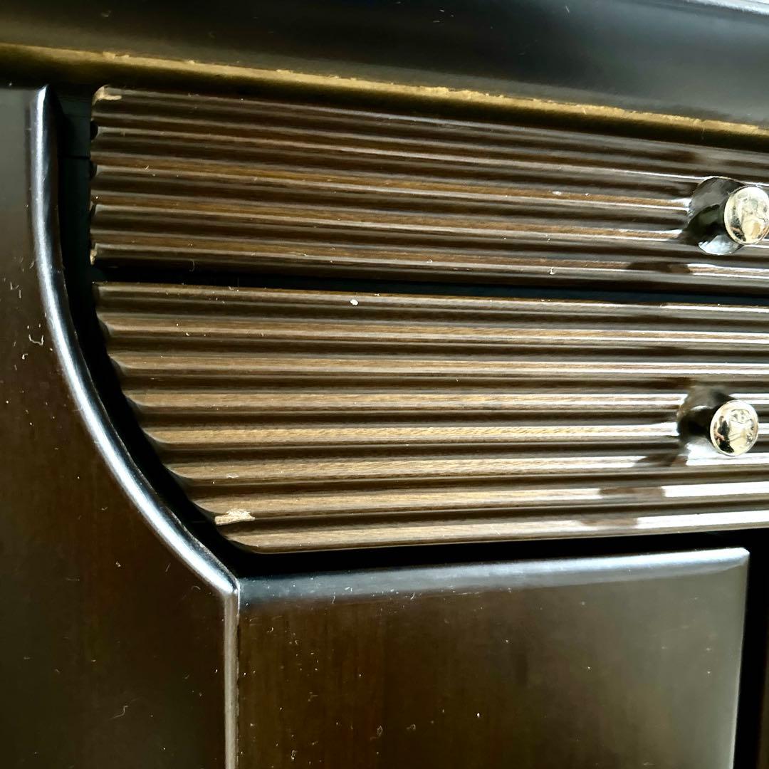 レトロ 食器棚 カップボード 飾り棚 ガラス扉