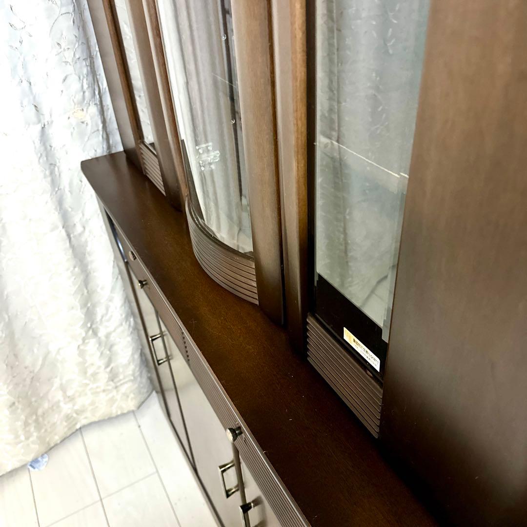 レトロ 食器棚 カップボード 飾り棚 ガラス扉