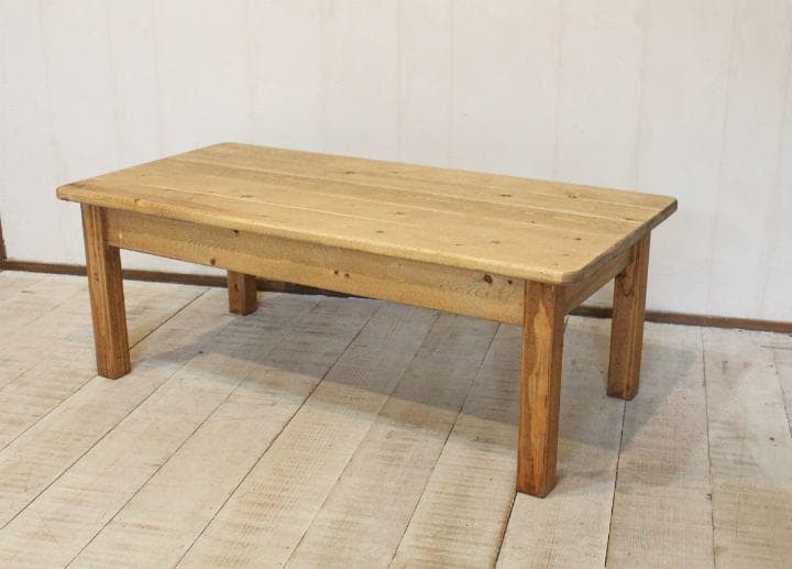 ハンドメイド　ソファテーブル90　ローテーブル　アンティーク風