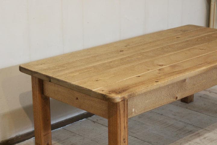 ハンドメイド　ソファテーブル90　ローテーブル　アンティーク風