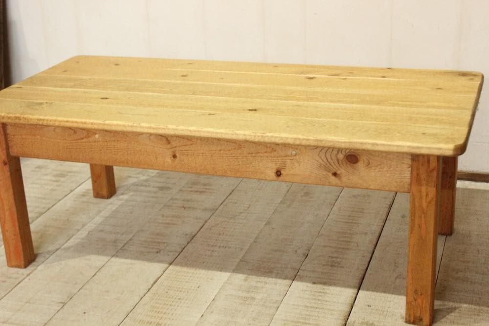 ハンドメイド　ソファテーブル90　ローテーブル　アンティーク風