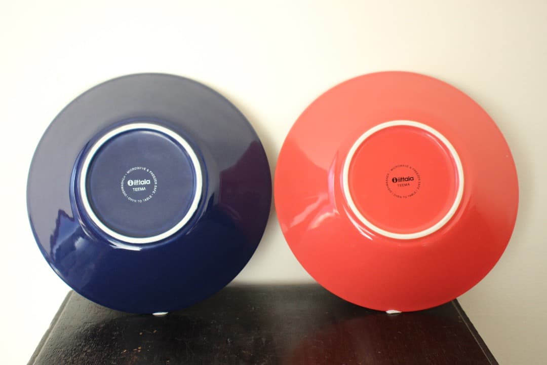 　イッタラ　ティーマ　ネイビー×レット　プレート・ボウル