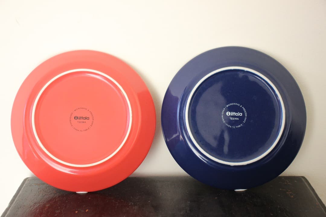 　イッタラ　ティーマ　ネイビー×レット　プレート・ボウル