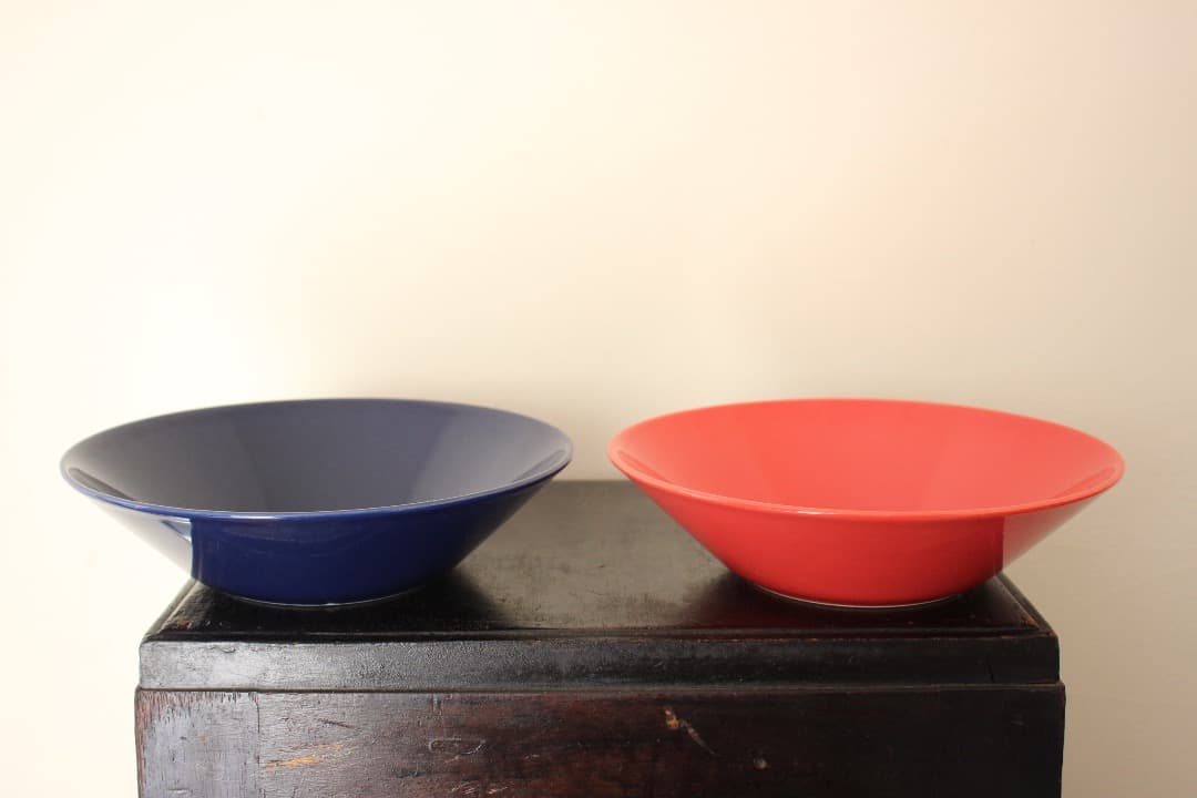 　イッタラ　ティーマ　ネイビー×レット　プレート・ボウル