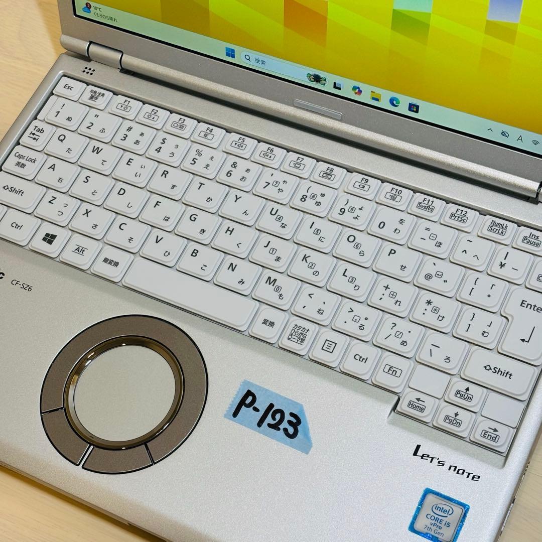 レッツノート PC Windows11 SSD DVD オフィス付き P-123